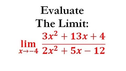 Evaluating Limits by Factoring (Calculus) - Worked Example #4