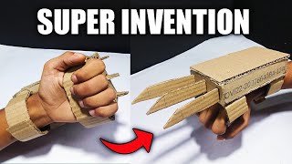 HOW TO MAKE X-MEN WOLVERINE CLAWS FULL AUTOMATIC, WITH CARDBOARD