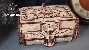 Antique Box Ugears 3D puzzle Wooden Model KIT