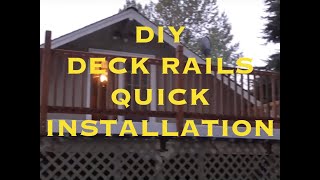 DIY How to Quickly Install Pre-Fabricated Cedar Deck Railing from Lowe's [Deck Railings]