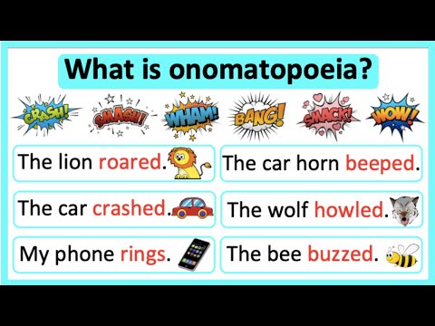 Video: Wat zijn enkele voorbeelden van onomatopee?