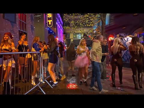 LIVERPOOL NIGHTLIFE 4K After Halloween Parties English Girls Saturday Night Vibes