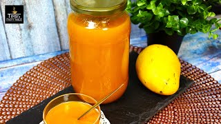 Homemade Mango Syrup | How to make Mango syrup at home | Easiest and quick fruit syrup recipe