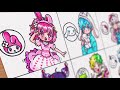 Drawing sanrio world but human  all character my melody kuromi cinnamoroll kerropi sanrio