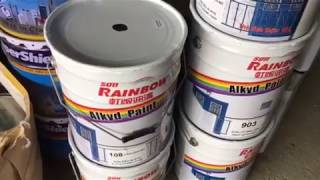 SƠN ALKYD RAINBOW ĐEN MỜ 108, LÓT XÁM 903, DUNG MÔI PHA SƠN 805
