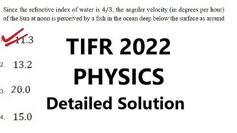 TIFR 2022 physics solutions (angular velocity of sun)