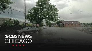 Flooding in Summit, Illinois, after severe storms