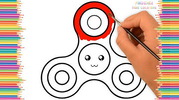 FIDGET SPINNER Drawings for Kids | FIDGET SPINNER Coloring Pages