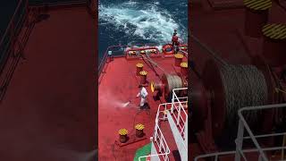 washing deck after loading cargo mariners sailor highlights ytshorts bigboss17 trending ship