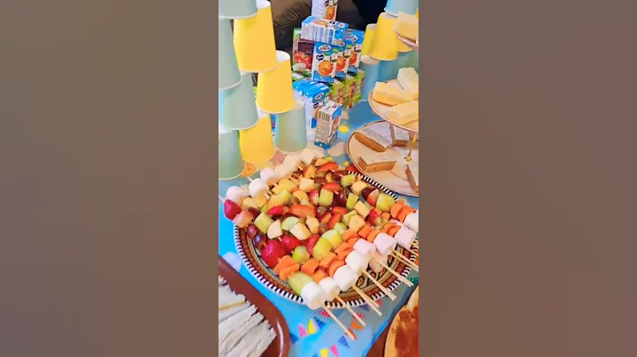 How to set up birthday party food at home | Kids birthday party ideas | Minimal decoration #viral