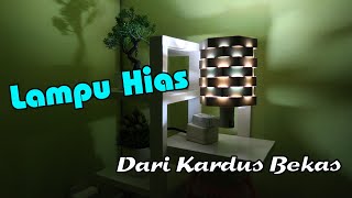 Kreasi Lampu Tidur dari Kardus Bekas