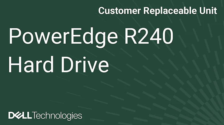 Dell PowerEdge R240: Remove/Install Cold Swap Hard Drive and Carrier