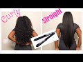 Natural Hair Curly To Straight| Stream Flatiron/Straightener| 1 Year Heat Free Success