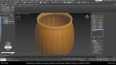 Modeling Tutorial | Modeling a Rattan Hanging Planter with Faux Leather Strings in 3DMax 2018 | P1