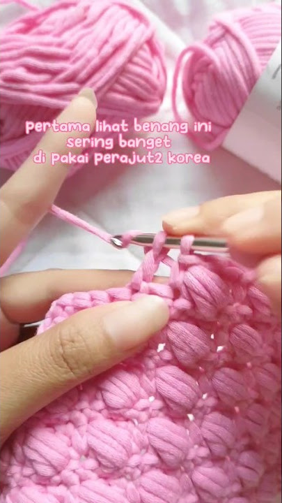 nyobain benang rajut yg lagi trend di Korea #crochet #benangrajut #misyelshin #benangrajutkorea