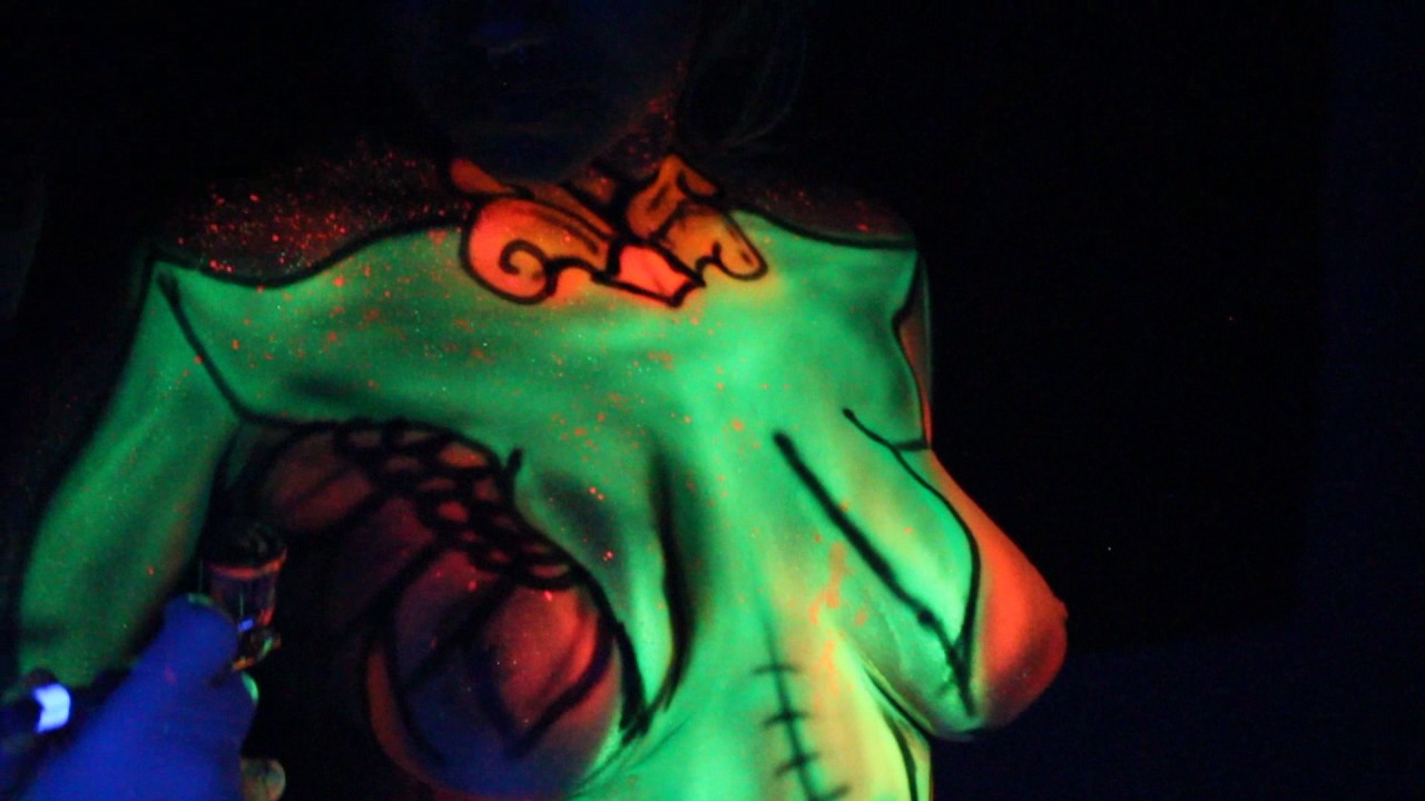 how to make glow in the dark body paint
