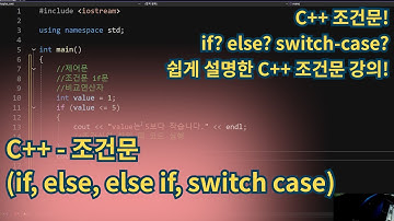 C++(Cplusplus) - C++ 조건문(if, else, else if, switch case)