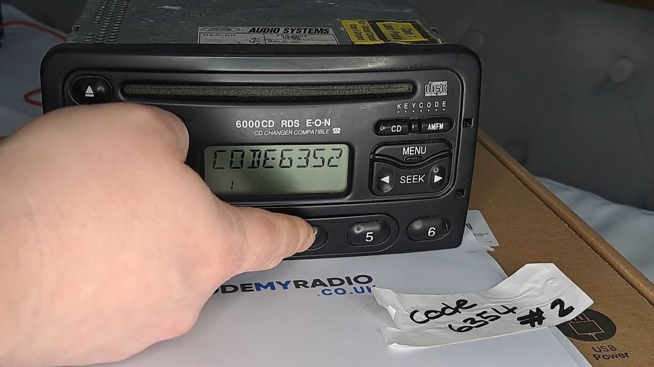 How to Enter Ford Radio Code - 6000CD RDS E-O-N - Ford 6000CD - YouTube