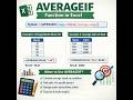 AVERAGEIF Functions in Excel