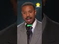 Michael B Jordan Heartfelt Acceptance Speech #shots
