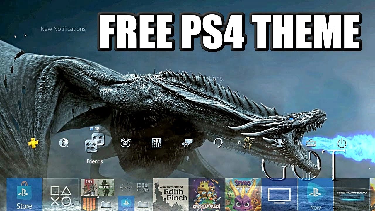 The Best Free Ps4 Theme Games Of Thrones Dragon Dynamic Theme