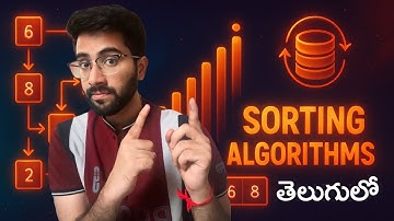 Sorting Algorithms in Telugu | Bubble, Insertion, Merge, Selection, Quick Sorts | Vamsi Bhavani