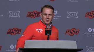 Oklahoma State's new football coach press conference and 2026 roster