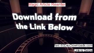 Magic Article Rewriter 2.0 Review, Did It Work (plus download link)