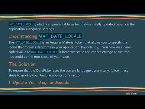 Dynamically Setting MAT_DATE_LOCALE in Angular's DatePicker with ngx-translate