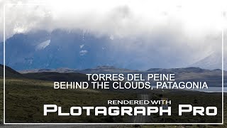 Torres del Paine behind rainy clouds | Plotagraph Pro