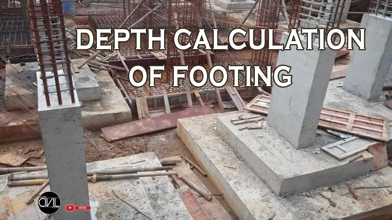 How to calculate depth of footing Footing Design [HINDI] YouTube