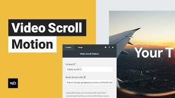 Video Scroll Motion Widget | Tutorial by Without Code