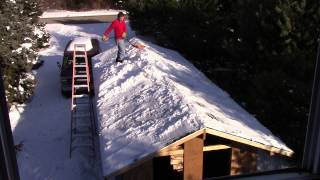 Shoveling Snow off Roof. part 2 of 2