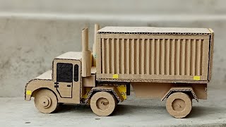 How To Make Container truck // Amazing Cardboad DIY