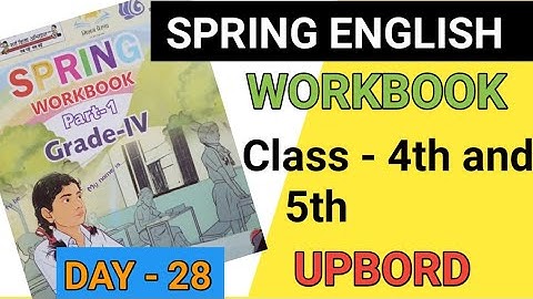 UPBORD || Class - 4th and 5th ||  Spring Workbook || Day - 28 || Solution ||