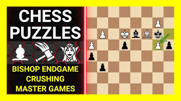 Chess Puzzles to Practice. Themes: Bishop endgame, Crushing, Master games. Learn Chess