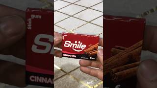 Smile Cinnamon Gum ASMR 😍 | Satisfying Chewing Sounds 🤤 #shorts