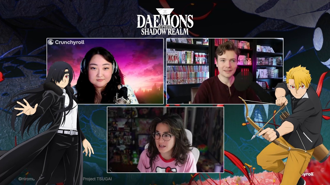 Dubs em inglês de daemons of the shadow realm compartilham linhas favoritas e bastidores