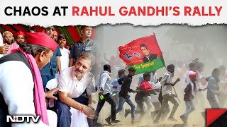 Rahul Gandhi News | Security Breach At Rahul Gandhi And Akhilesh Yadav's Rally In Prayagraj