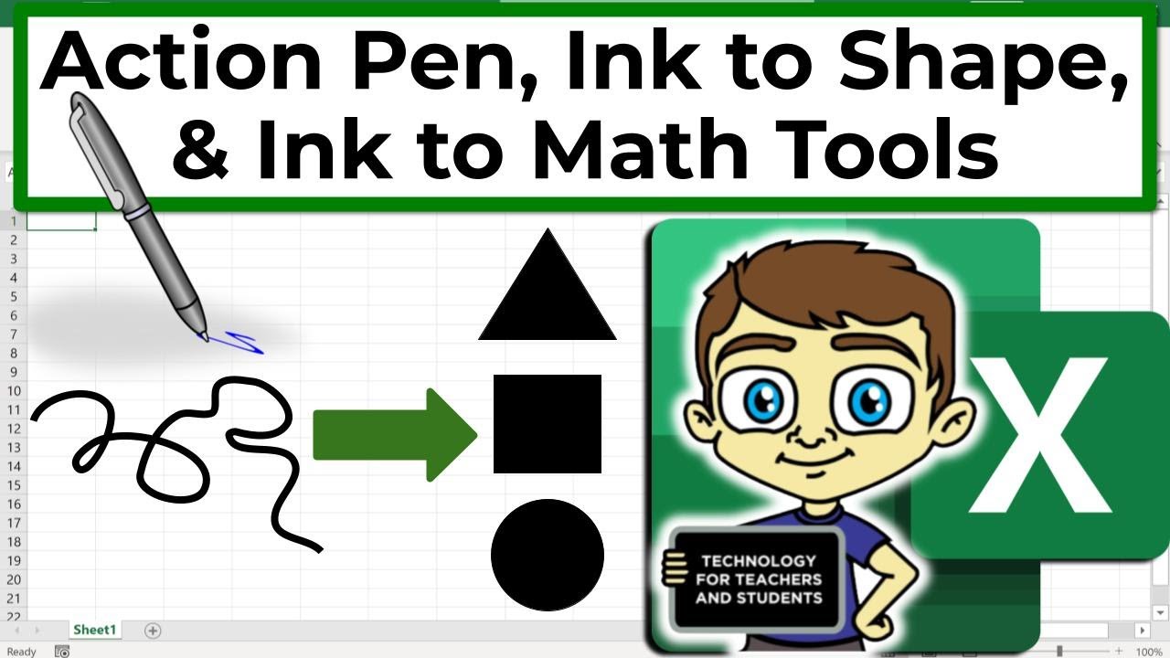 Excel Action Pen, Ink to Shape and Ink to Math Tools