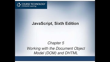 Working with the Document Object Model (DOM) & DHTML
