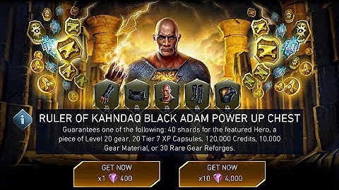 Ruler of Kahndaq Black Adam Power Up Chest Opening - Injustice 2 Mobile