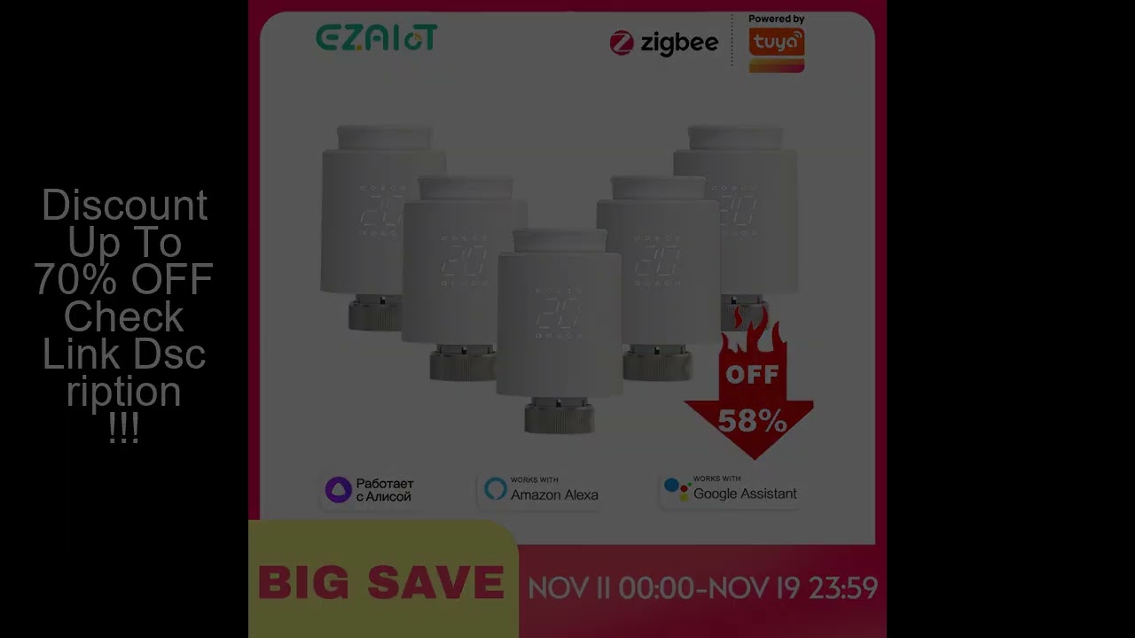 EZAIOT Tuya ZigBee Smart TRV Thermostatic Valve Thermostat Radiator Actuator Temperature Controller