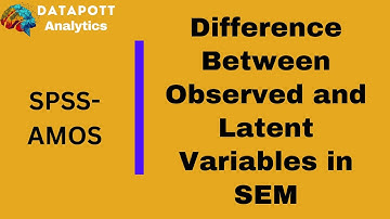 Difference Between Observed and Latent Variables in Structural Equation Modelling (SEM) in AMOS SPSS