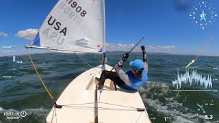 ILCA/Laser downwind practice with upturn focus