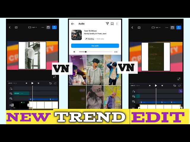 Yaarr Ni Milyaa instagram trending reels | how to edit trending video on VN apps 2023 class=