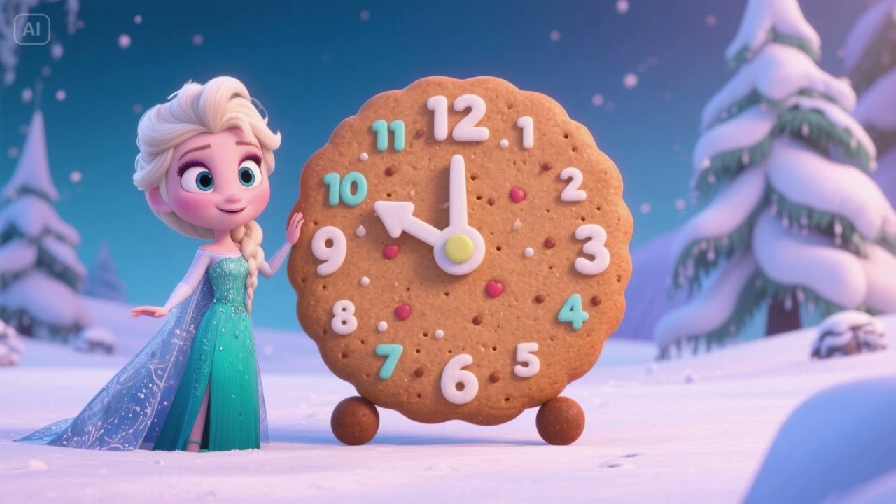 Эльза и часы с печеньем ⏰🍪 | Веселая детская песня и подпевайте!
