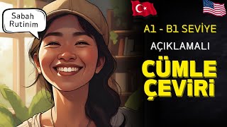 İngilizce Cümle Çeviri A1-B1, Sabah Rutini