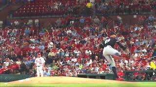 Pablo Lopez Stretch 96 MPH Slow Motion Pitching Mechanics (3rd Base Side View)