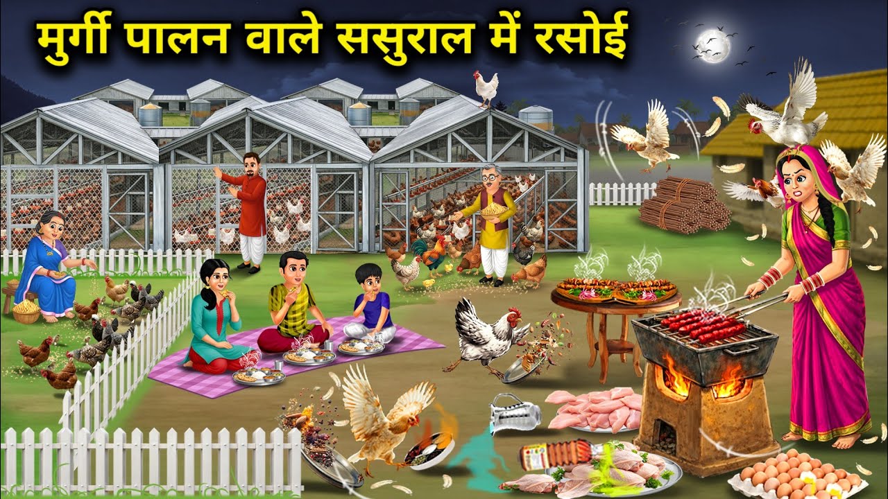 मुर्गी पालन वाले ससुराल में रसोई । Kitchen In The In-Laws' House With Poultry